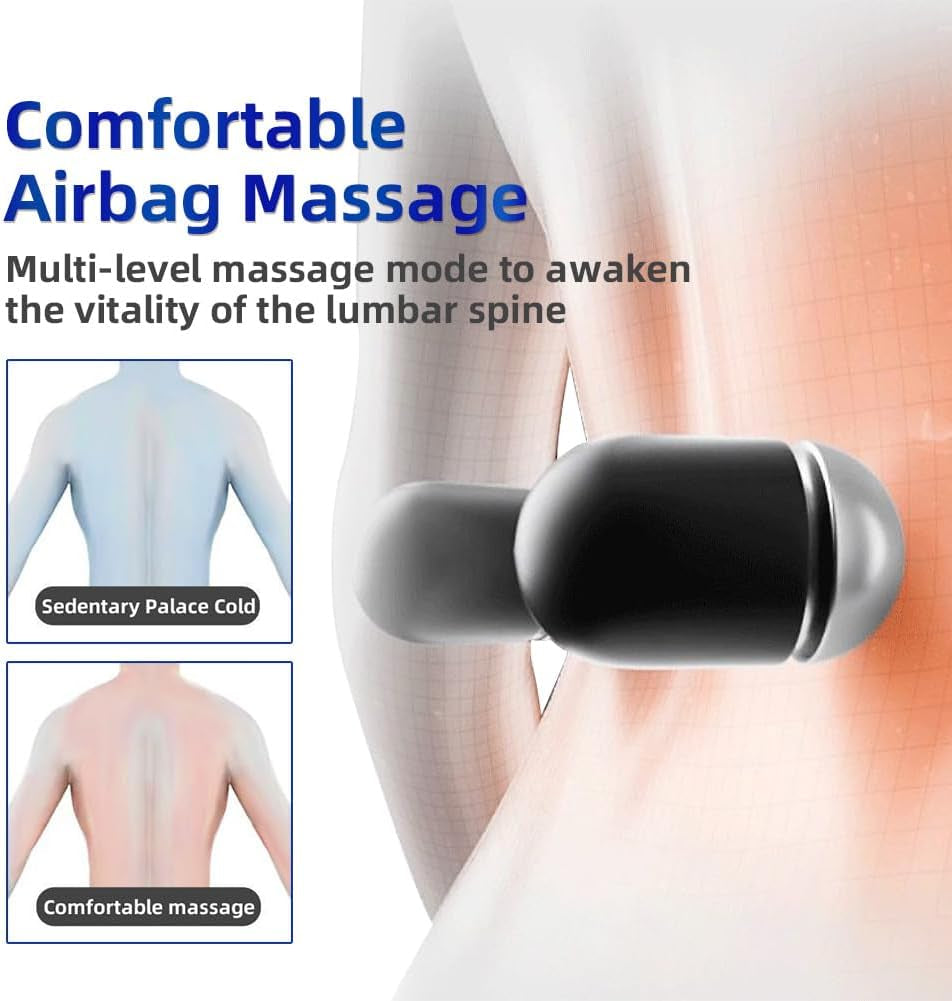 Smooth Spine Triple Fusion Back Massager,2025 New Electric 3 in 1 Back Massager for Pain Relief Deep Tissue,With Traction,Vibration & Heat and against Pain for Neck,Shoulder,Backs(Black)