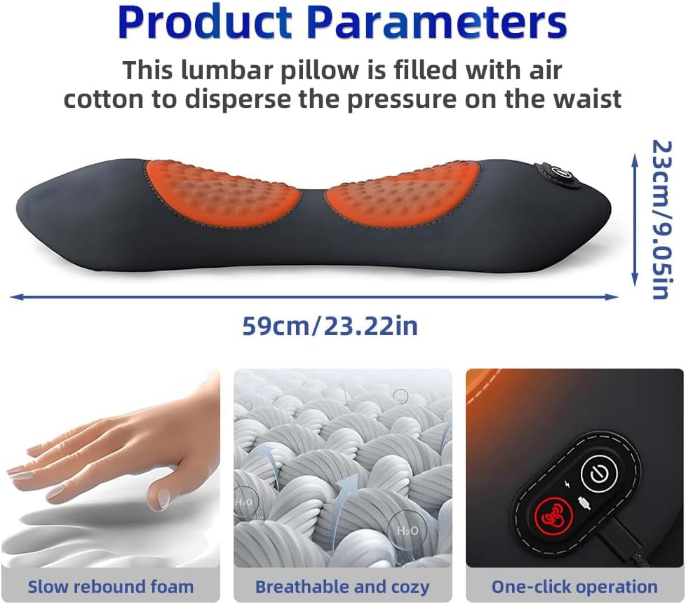 Smooth Spine Triple Fusion Back Massager,2025 New Electric 3 in 1 Back Massager for Pain Relief Deep Tissue,With Traction,Vibration & Heat and against Pain for Neck,Shoulder,Backs(Black)