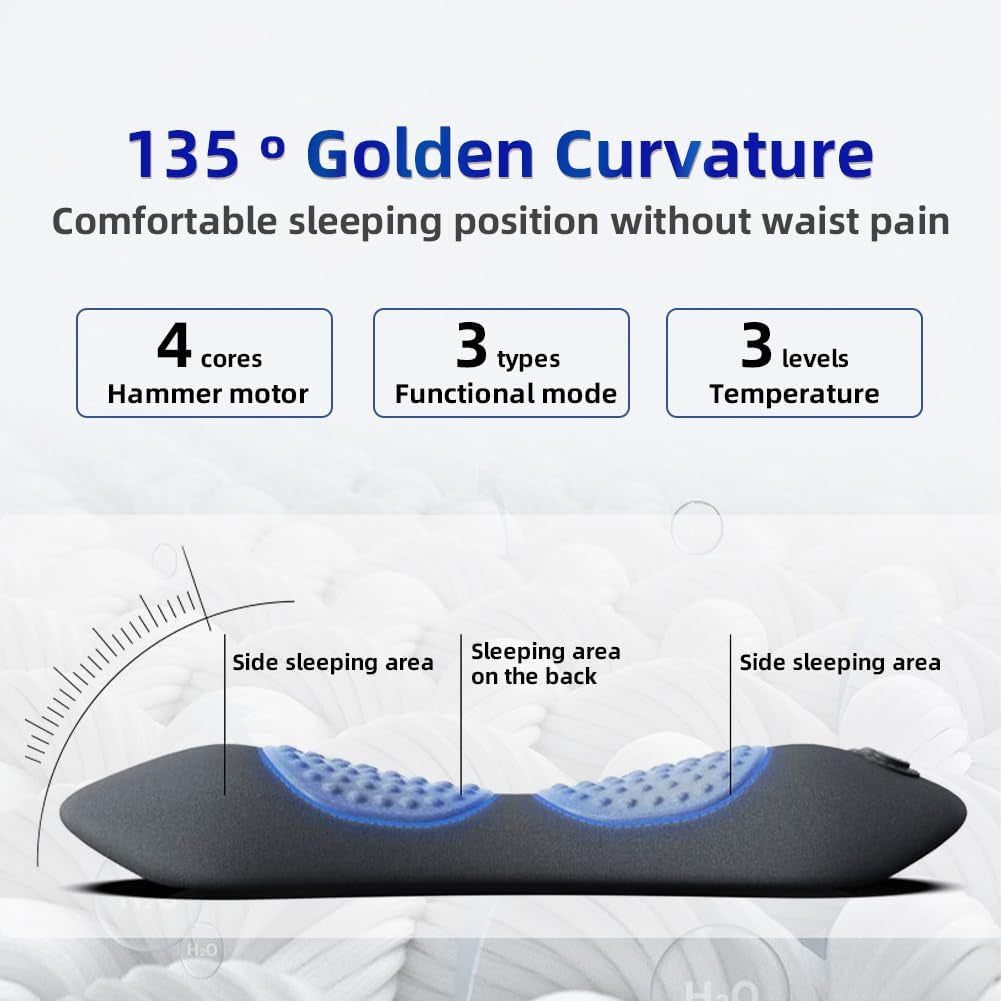 Smooth Spine Triple Fusion Back Massager,2025 New Electric 3 in 1 Back Massager for Pain Relief Deep Tissue,With Traction,Vibration & Heat and against Pain for Neck,Shoulder,Backs(Black)