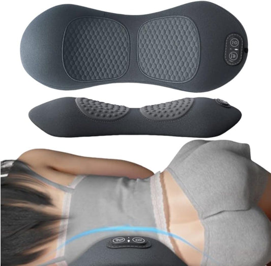 Smooth Spine Triple Fusion Back Massager,2025 New Electric 3 in 1 Back Massager for Pain Relief Deep Tissue,With Traction,Vibration & Heat and against Pain for Neck,Shoulder,Backs(Black)