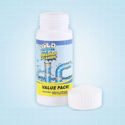 Wild Tornado Powerful Sink & Drain Cleaner High Efficiency - Clog Remover Kitchen Sewer Power Pipe Channel Powder