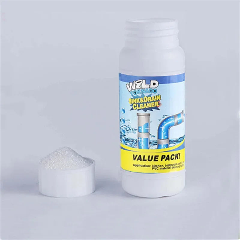 Wild Tornado Powerful Sink & Drain Cleaner High Efficiency - Clog Remover Kitchen Sewer Power Pipe Channel Powder